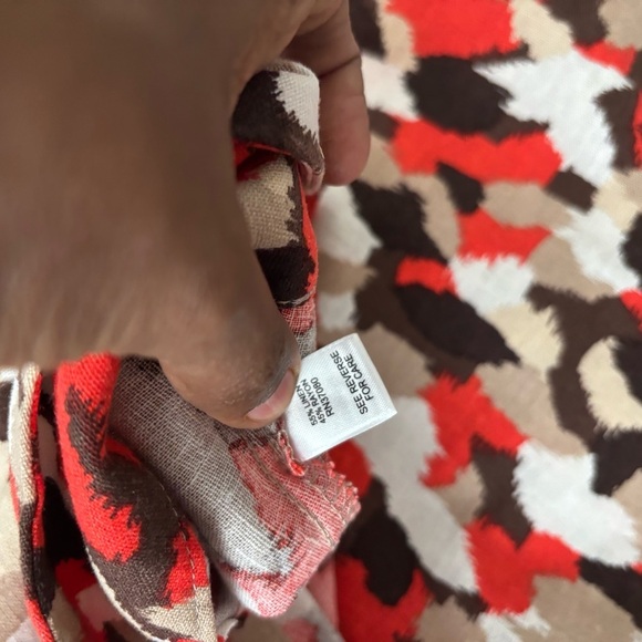 Cato Skirt women’s Flowy A-Line Midi Skirt Bold Abstract Print Red Black Neutral - Picture 4 of 5